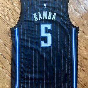 NBA Fanatics Boys Size Large Orlando #5 Bamba Jersey Excellent Condition